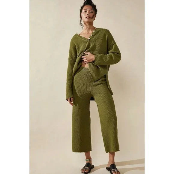 Free People Beach Hailee Sweater Set in Giant Kelp Size XS